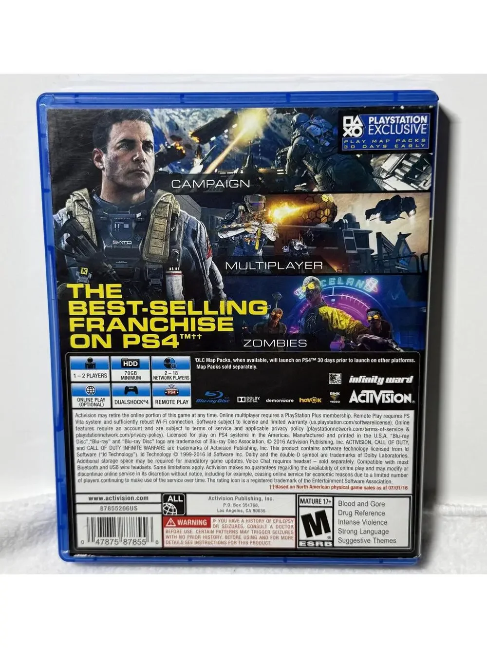 Call of Duty Infinite Warfare PS4 Game w/ Case & Disc PlayStation 4